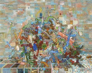 Heap, 2010, acrylic paint/ink on panel, 16 x 20 in. [collection of Canada Council Art Bank]