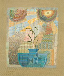 The Witness, 2023-25, acrylic paint/ink on panel, 12 x 10 inches